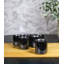 Ensemble de 6 coupes à saké Ochoko Yuzu 1,25 oz en porcelaine moderne noire et gris anthracite