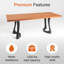 Pieds de table en métal, ensemble de 2