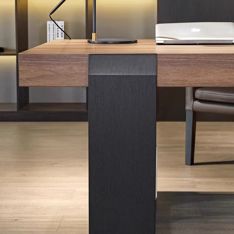 Modern minimalist desk, 29.53" H x 94.49" W x 31.5" D