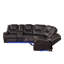 Siège de cinéma en cuir PU avec lumières DEL, console et rangement Uriel-1513408109