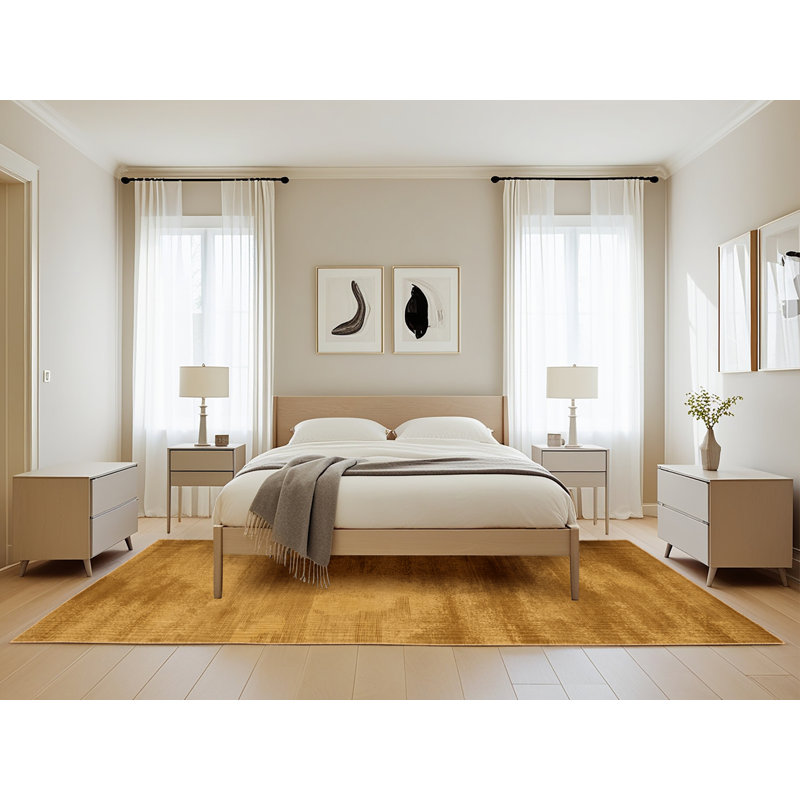 Tapis abstrait lavable à la machine, Rectangle de 5 pi x 8 pi