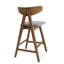 Tabouret de comptoir 2 gris foncé recouvert de 2 tabourets élégants en bois d'hévéa
