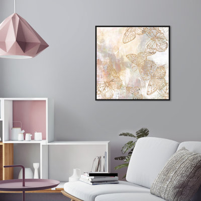 Animals Butterfly Garden Insects  Graphic Art on Canvas