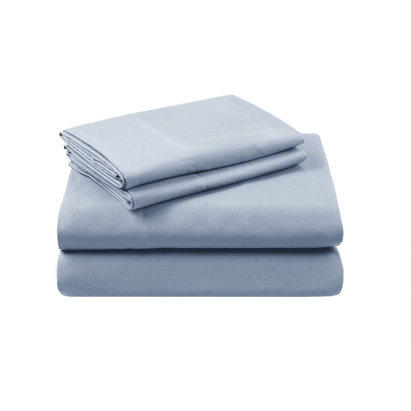Microfiber Coolmax Microfiber Coolmax Solid Sheet Set, Queen, Blue