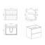 Meuble-lavabo mural 24 po avec lavabo, grand rangement, conception flottante murale pour salle de bain moderne, pré-assemblé-126232925-126232924
