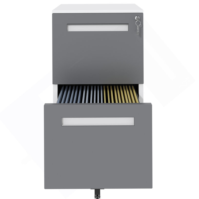 Armoire de base double en bois massif gris clair Shaker