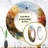 Rahmel Pastel Eiffel Tower In Paris III - Paris Decorative Wall Mirror, Orange Round Mirror, Printed Metal Art-132020810