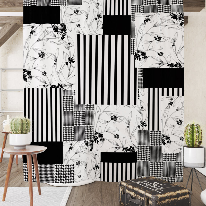 Striped Shower Curtain, 72" H x 70" W