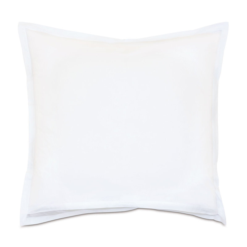 Tessa Cotton Sham Set, Euro, White/Scarlet, Multi-stripe