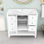 Meuble-lavabo simple en bois Volotta avec lavabo en céramique et rangement multifonctionnel-1646607318