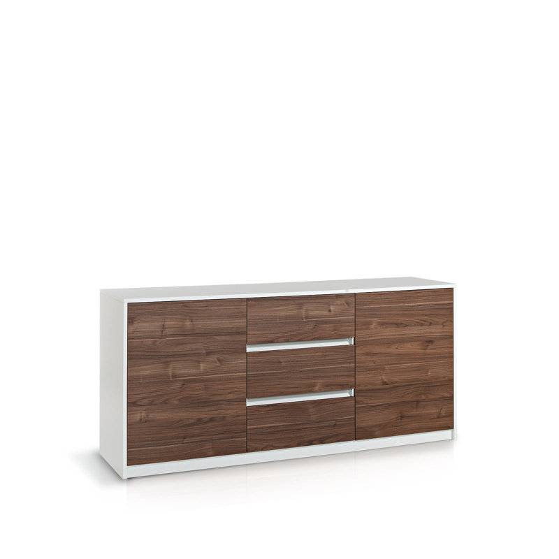 McKeansburg 180cm Sideboard, White/Walnut