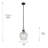 Bertsch 1-Light Dimmable Geometric Steel Pendant with Glass Shade-76143056