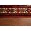 Tapis rouge à motif géométrique 3x5