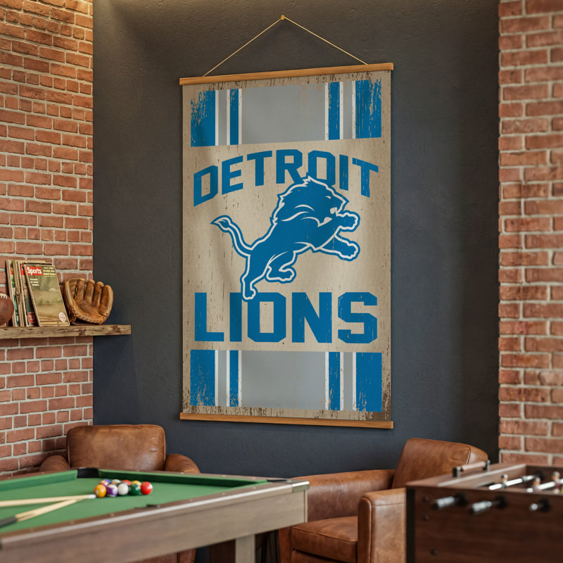 Tapisserie murale 36 po x 54 po Detroit Lions, Lions de Detroit
