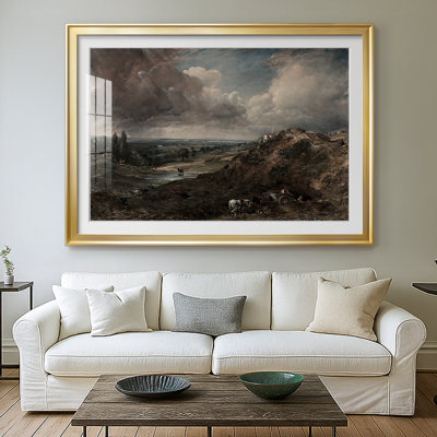 Branch Hill Pond, Hampstead Heath-John Constable, reproduction encadrée avec passe-partout et verre 1824 - 1828