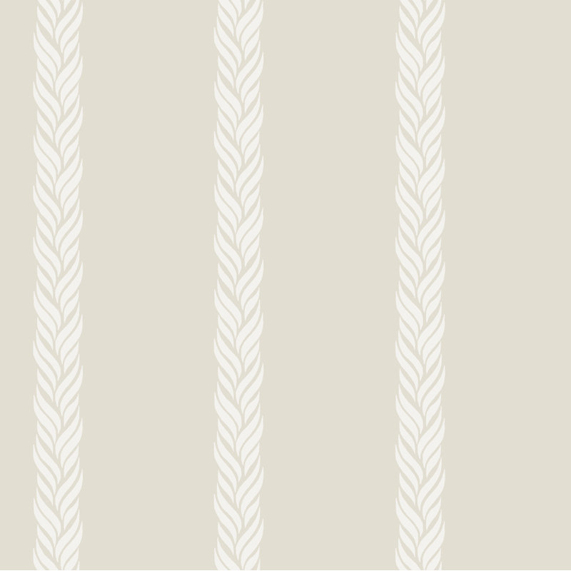 Braided Stripe Striped Wallpaper Double Roll by Ronald Redding, Tan