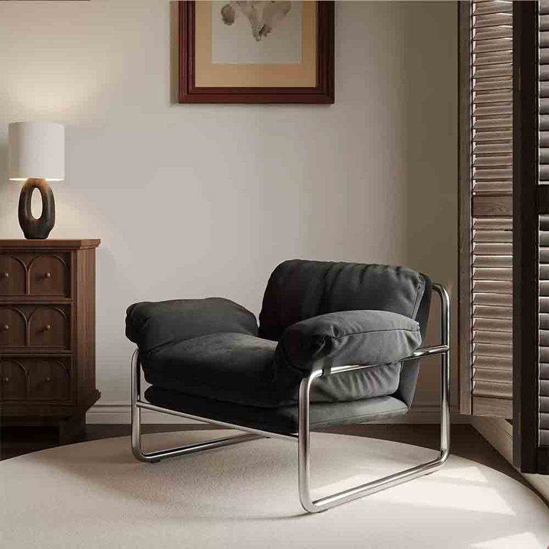 Fauteuil de loisir simple et confortable., Noir
