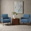 Chaises d'appoint Mid-Century modernes en tissu avec accoudoirs courbés en bois massif, ensemble de 2-883674643