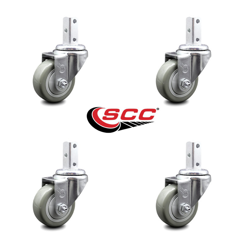 Polyurethane Casters, Gray