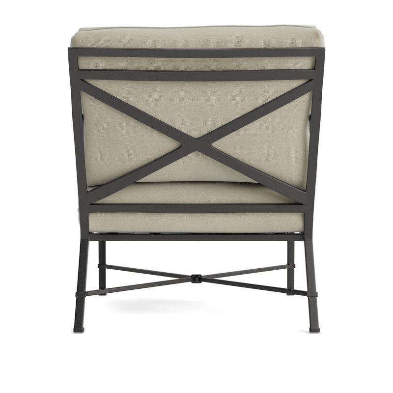 Venetian Outdoor Lounge Chair, Fusion Dove, Textured Pewter