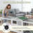 94.5'' Rabbit Hutch With 8 Wheels