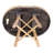 Round Extendable Dining Table with 16" Leaf Wood Kitchen Table