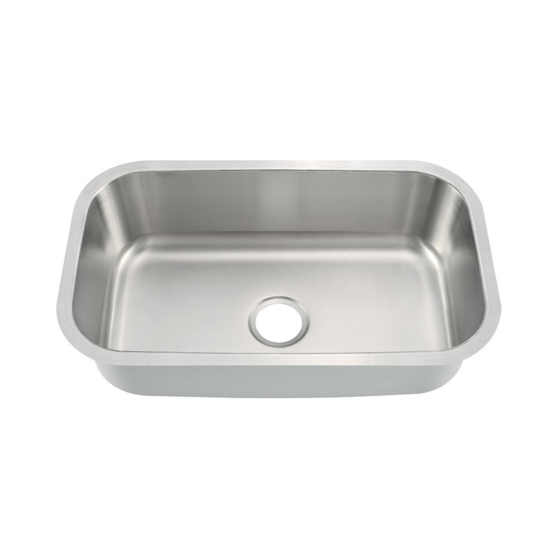 Évier de cuisine encastrable en acier inoxydable, H 9 po x l 32 po x P 19 po, Bol simple