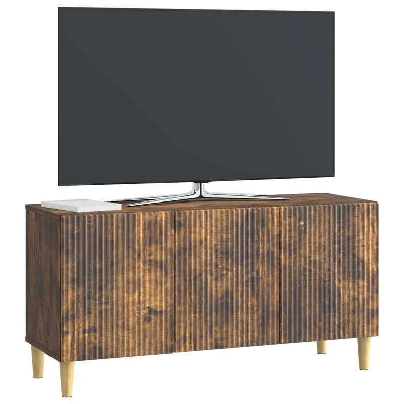 TV Stand, 50cm H x 99cm L x 34.5cm W, Smoked Oak