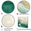 «Gold and Green Soft Wave Fusion II», reproduction d'art sur toile abstraite-1891809646-1891809645
