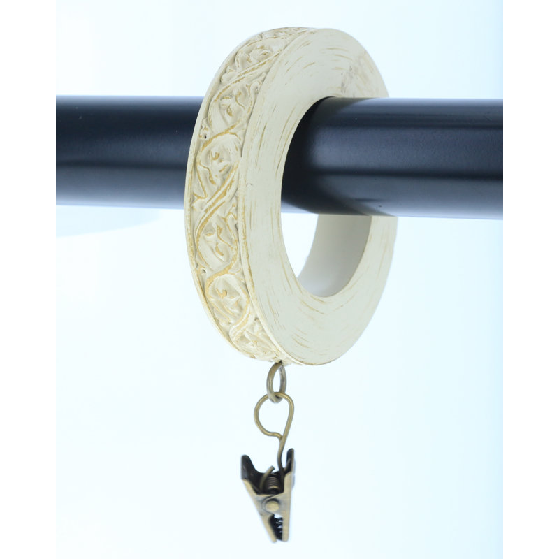Nathaly Curtain Rings, Gilded French White