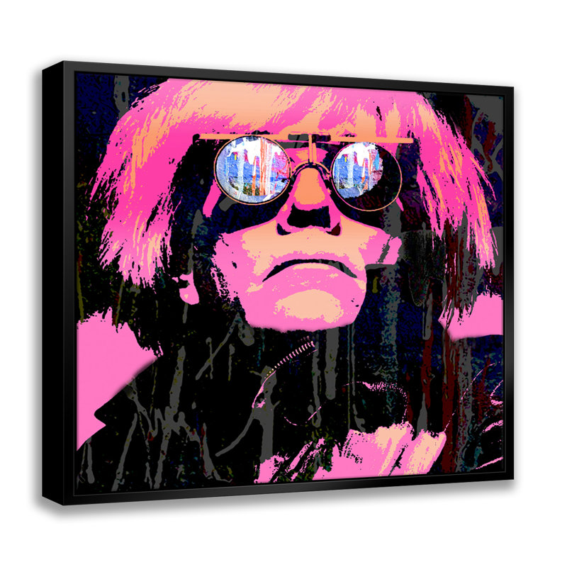 Warhol Pop Art - estampe numérique sur toile avec cadre flottant vertical, H 18 po x l 18 po