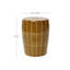 Table d'appoint moderne en céramique ambrée à motif quadrillé, 45 cm de hauteur - Peut être utilisée comme table d'appoint ou comme support pour plantes-1485299077