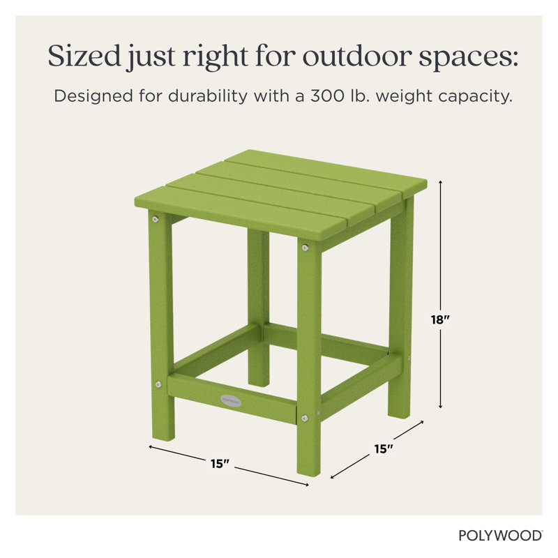 Table d'appoint POLYWOOD Long Island 18 ", Limette