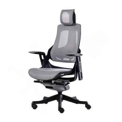 Office Chair with Nylon Mesh, Swivel, Lumbar Support, Adjustable Height, Headrest Included, Wheels