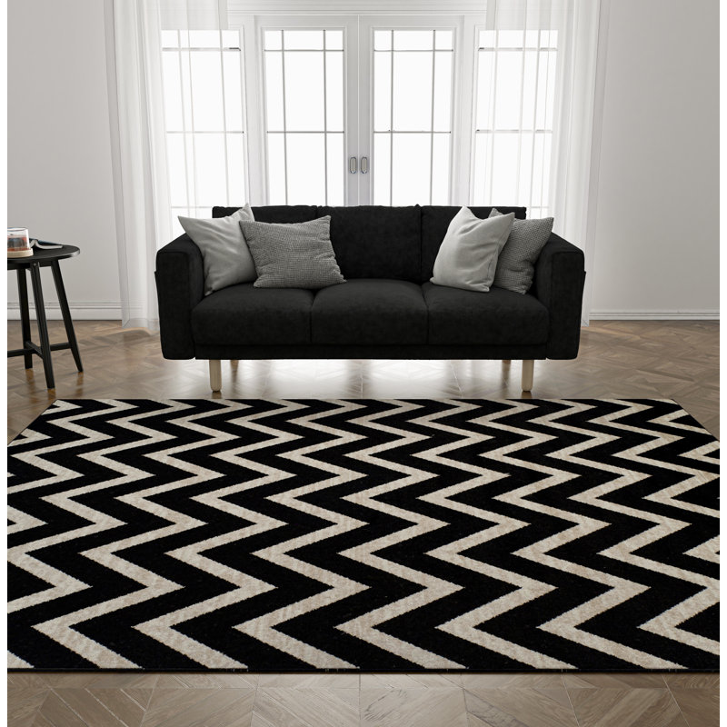 Wool Chevron Rug, Rectangle 4' x 5'