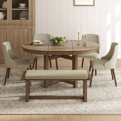  Caselli Modern 6-Piece Versatile Solid Wood Frame Dining Sets