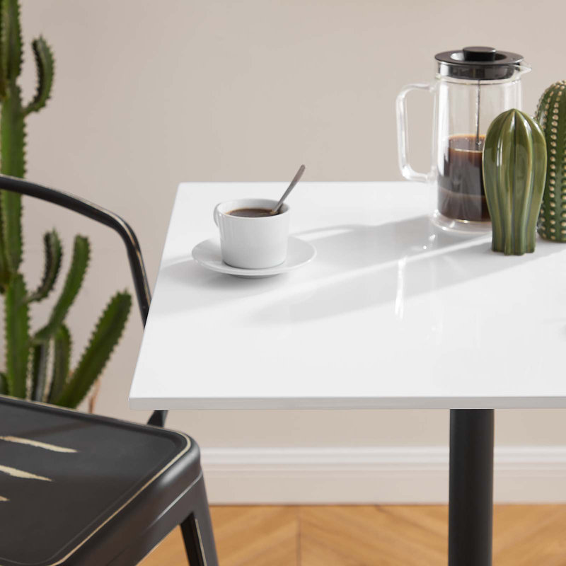 Lippa 28" Square Bar Table, Black