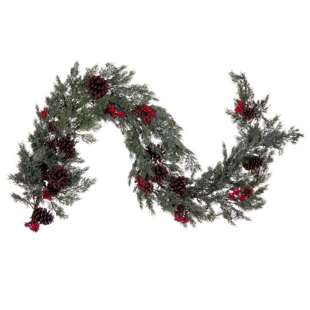 The Holiday Aisle® 7'' in. Faux Cypress Garland Wayfair