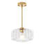 Luminaire suspendu simple à intensité variable 1 lumière avec abat-jour en verre transparent pour îlot de cuisine, salle à manger, chambre à coucher, couloir-1958730160-1958730161