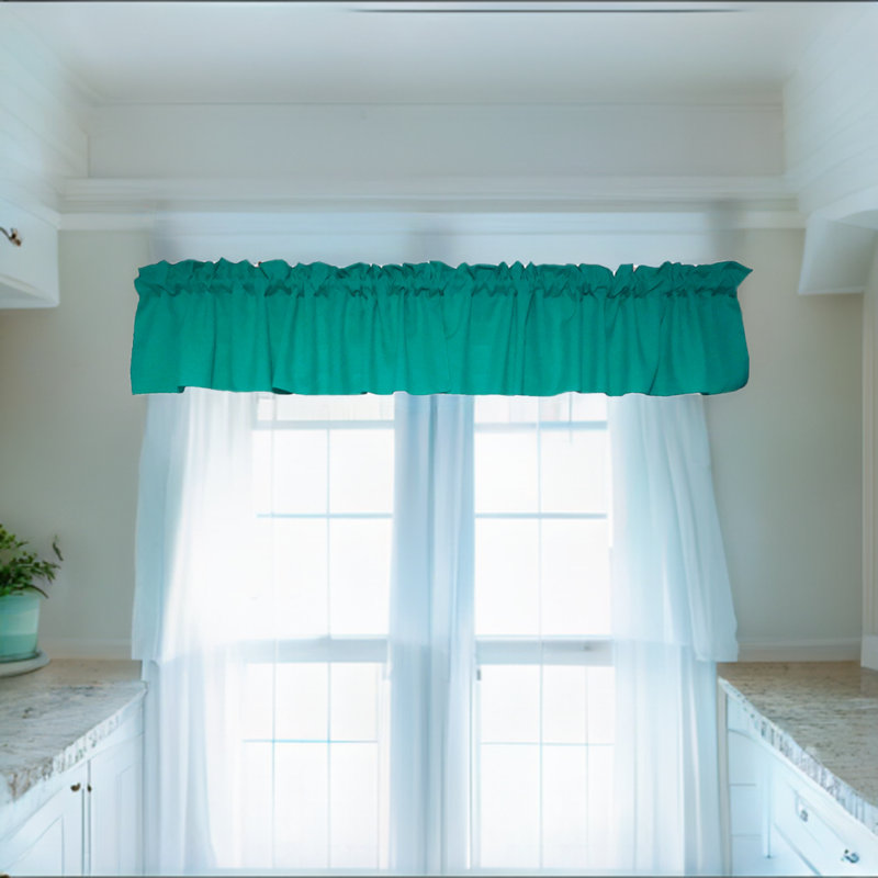 Cantonnière sur mesure l 58 po Pastorella, L 58 po x L 18 po, Thé vert