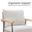 Chaise d'appoint avec coussin amovible blanc