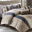 Donovan 7 Piece Jacquard Comforter Set with Throw Pillows-345582128-386353018