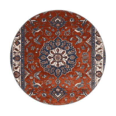 Persian Brown Indoor and Outdoor Area Rug