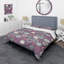 Motif de cercles roses et verts - Ensemble de housse de couette abstrait - Microfibre de polyester-376837313
