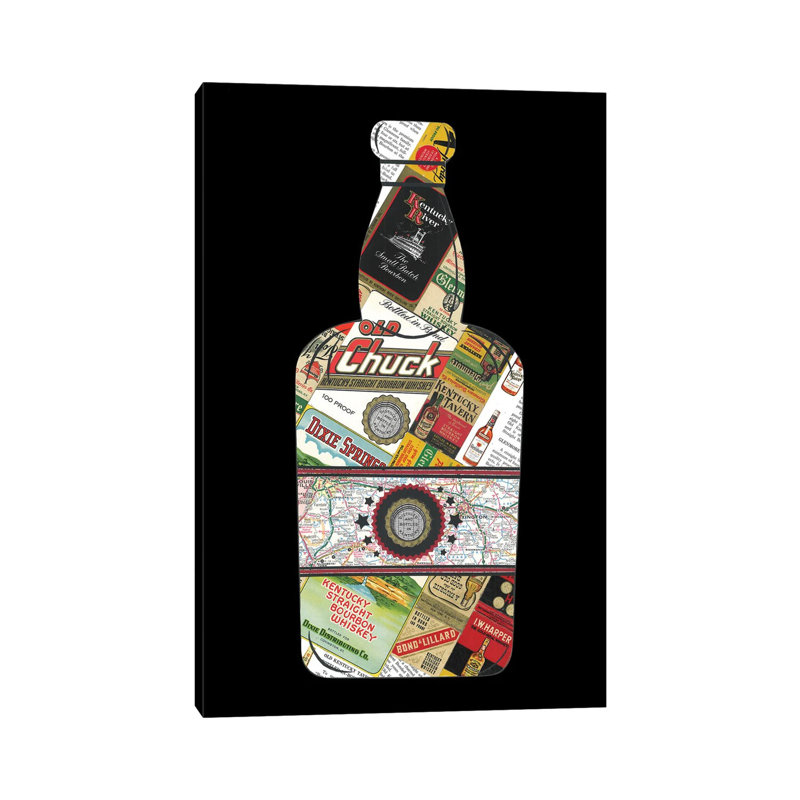 Bourbon par Paper Cutz - impression sur toile tendue, H 18 po x l 12 po x 1,5 po