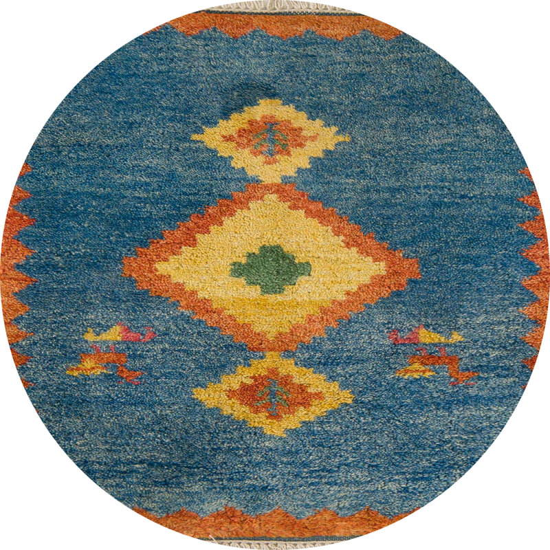 Moroccan Indoor Rug, Round 7'