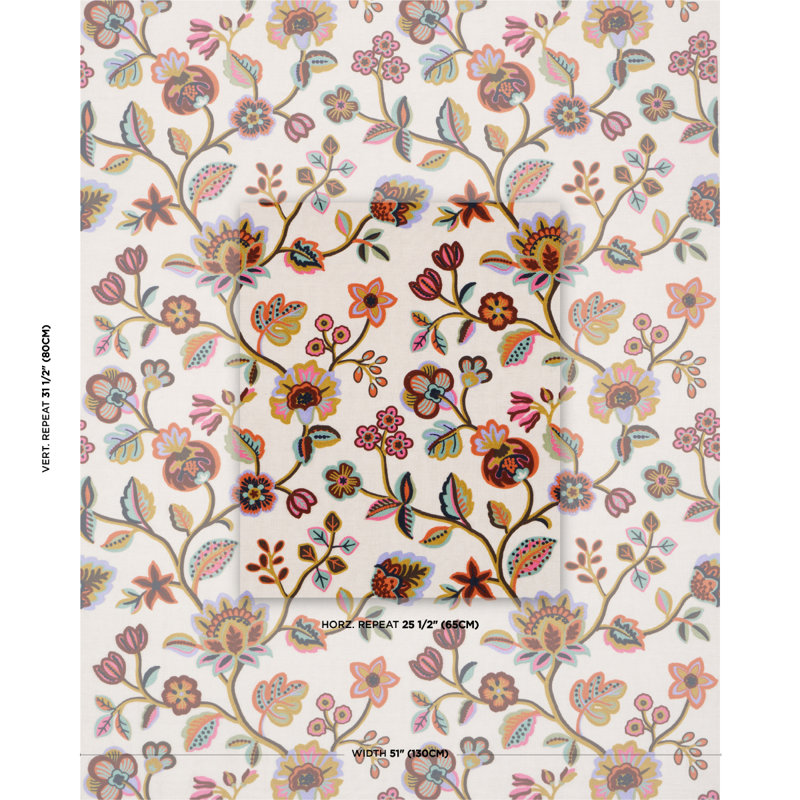 Loulou Embroidery Fabric, Jewel