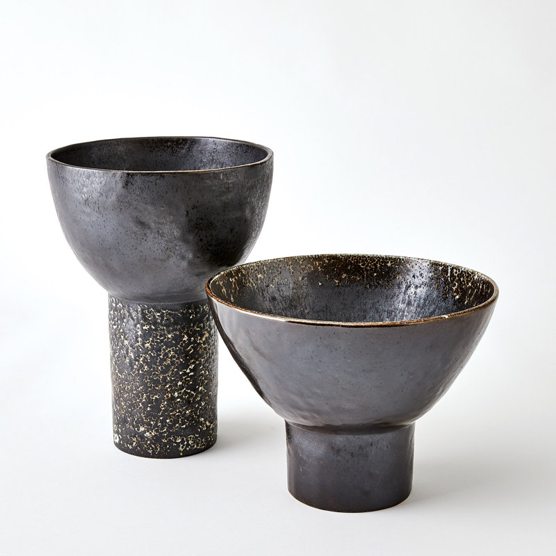 Cinder Footed Bowl-Reactive-Sm, 13"H x 10"W x 10"D