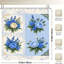 Rideaux de douche en patchwork Blue Rose Bouquet pour salle de bain, 71 × 71-457368900