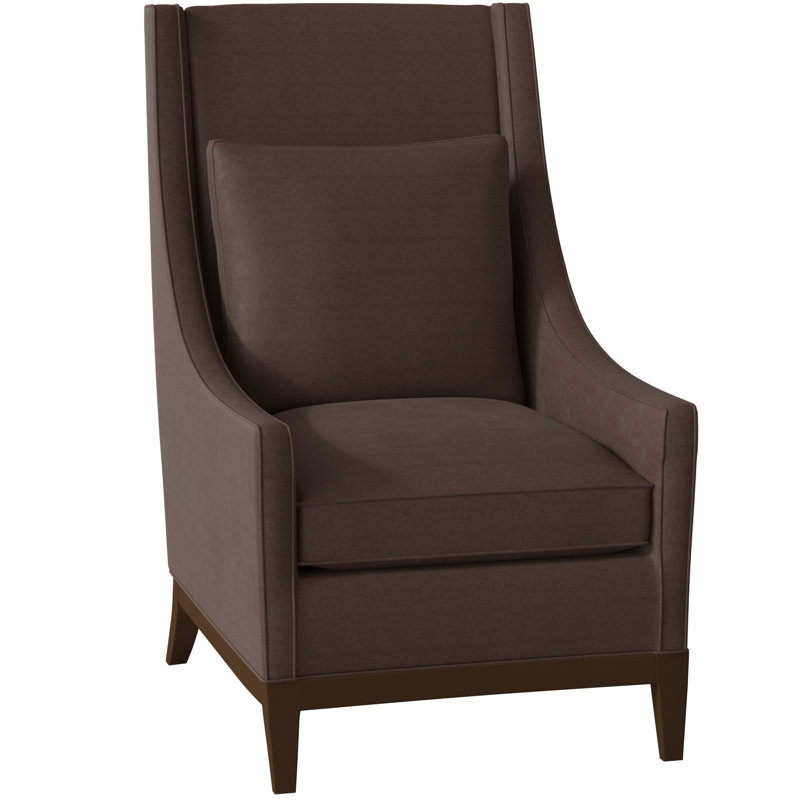 Eastside Wingback Chair, Burnished Brown, Wetherspoon Red/Blue